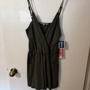 Ci Sono Linen Collection Romper with pockets